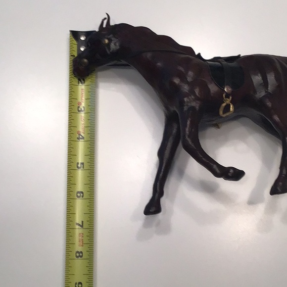 Vintage Horse‎ Leather Wrapped Figurine Statue Equestrian - Picture 9 of 9